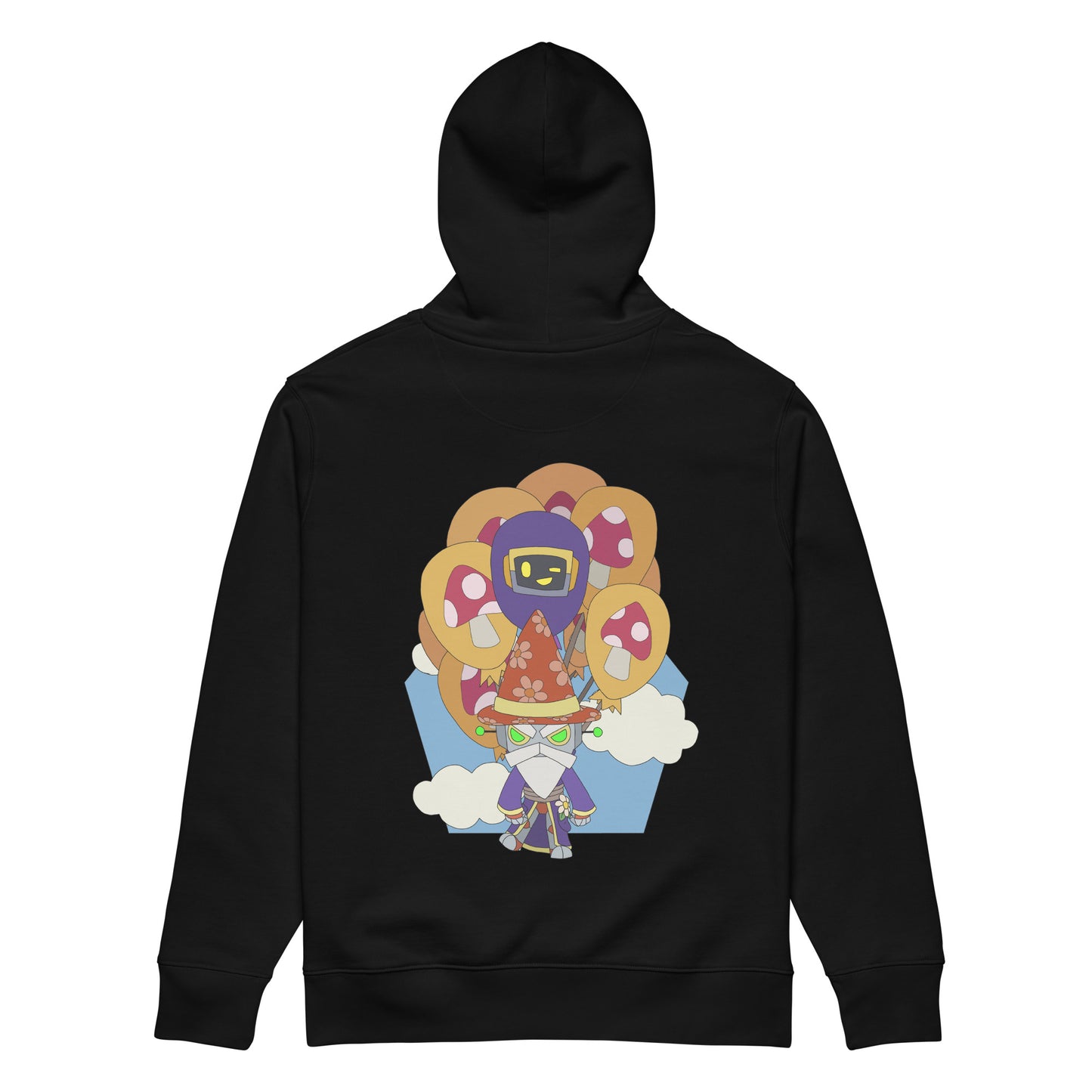 'Carried away' unisex hoodie (front and back illustration)