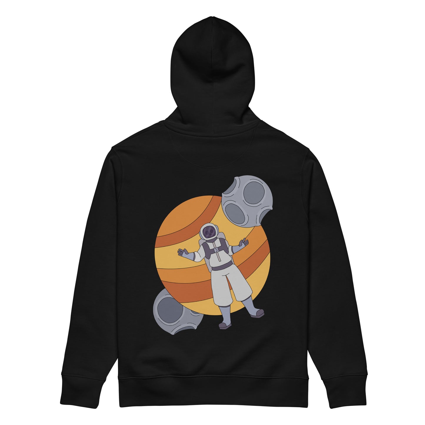 'Lost in space' unisex hoodie (front and back illustration)