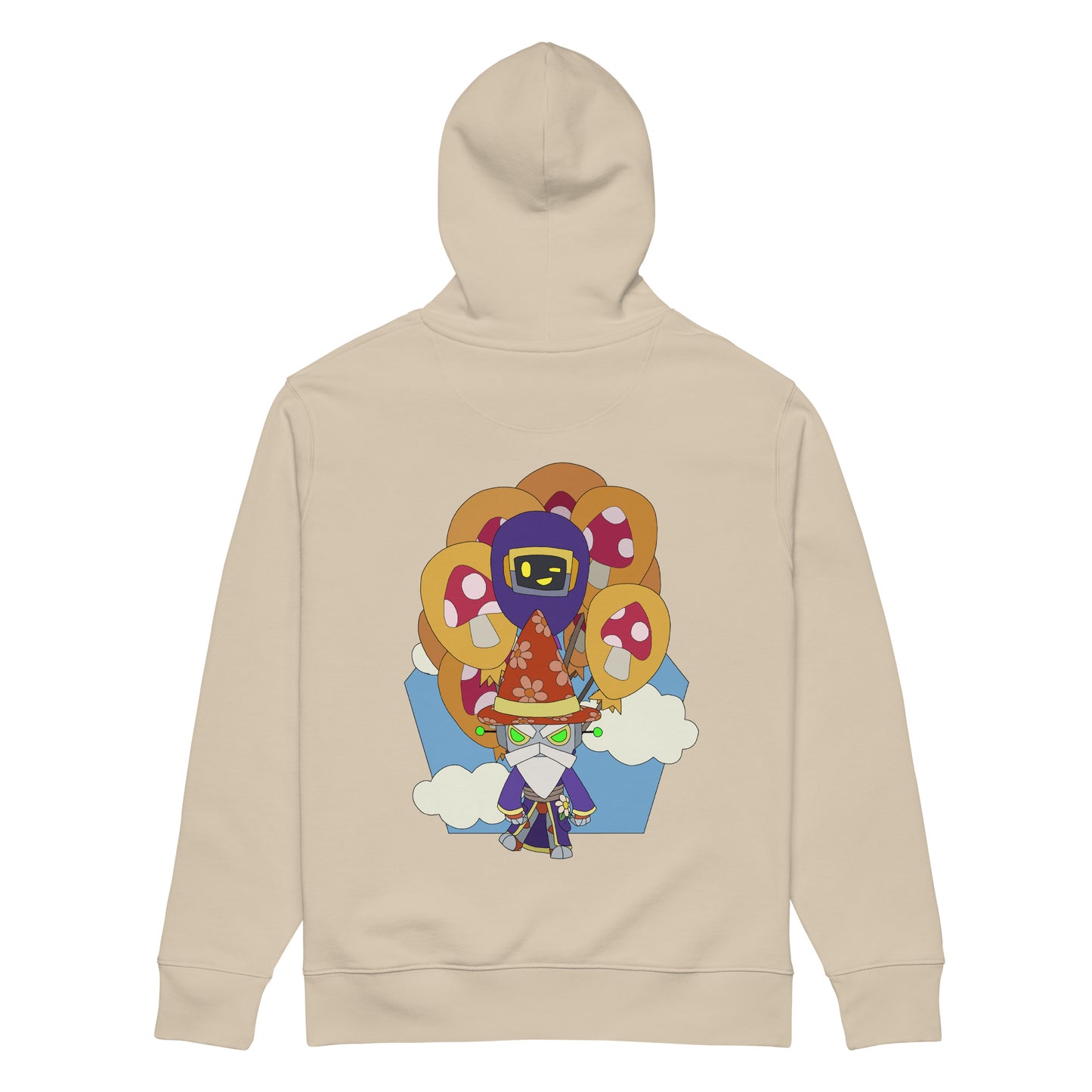 'Carried away' unisex hoodie (front and back illustration)