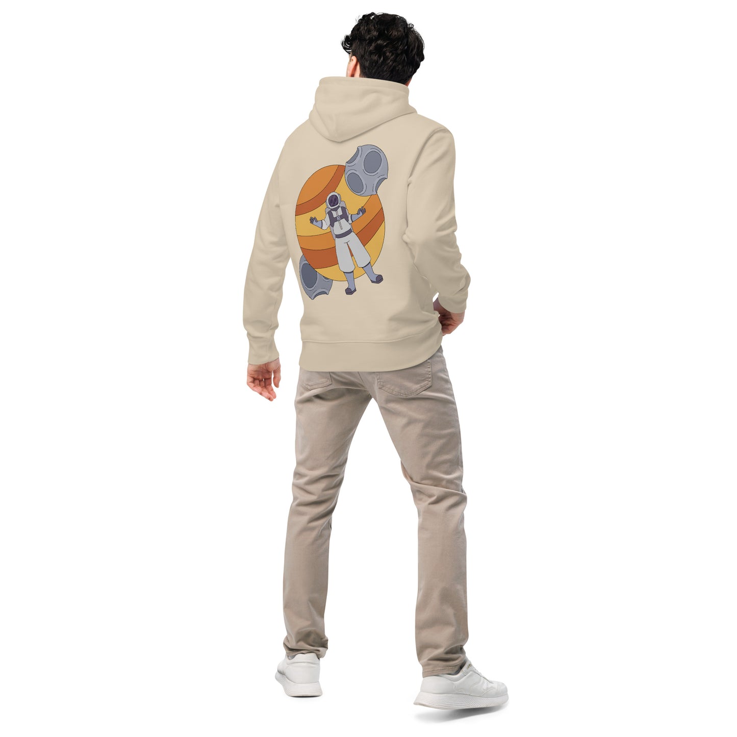 'Lost in space' unisex hoodie (front and back illustration)