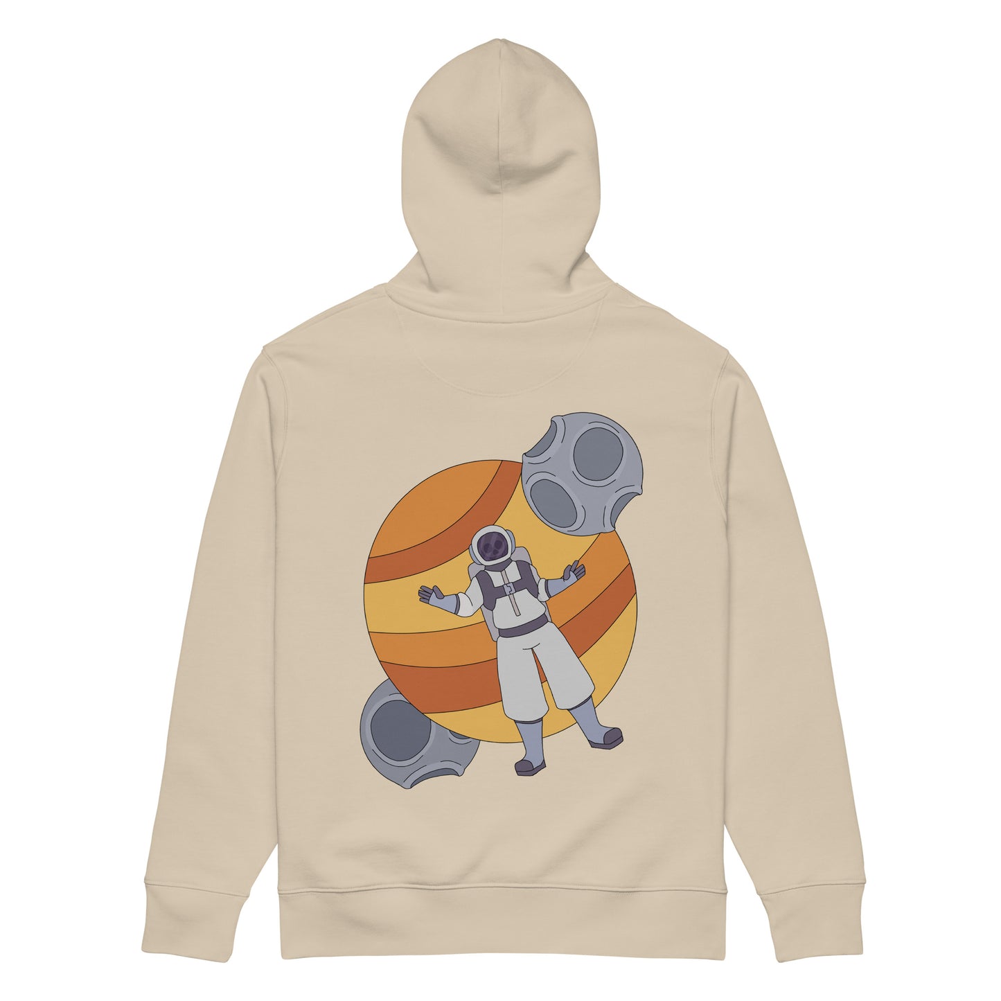 'Lost in space' unisex hoodie (front and back illustration)