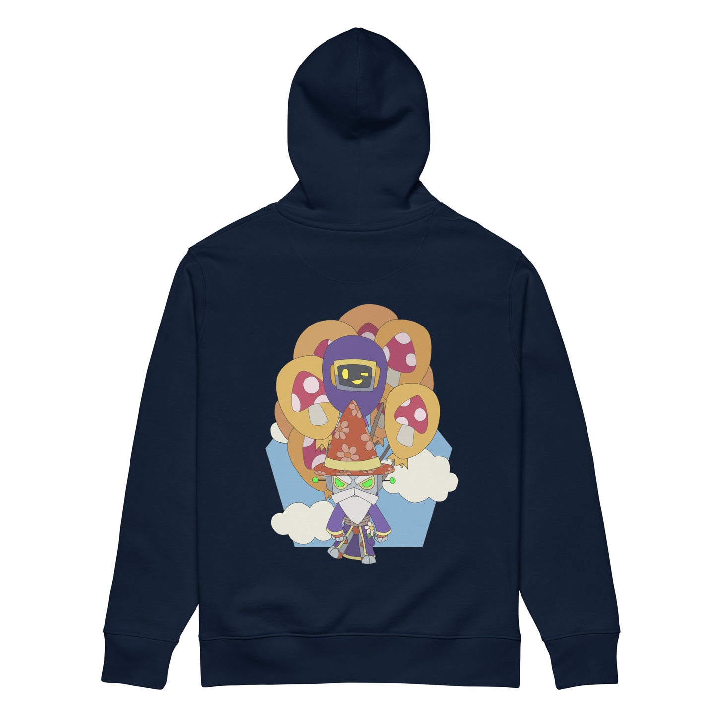 'Carried away' unisex hoodie (front and back illustration)