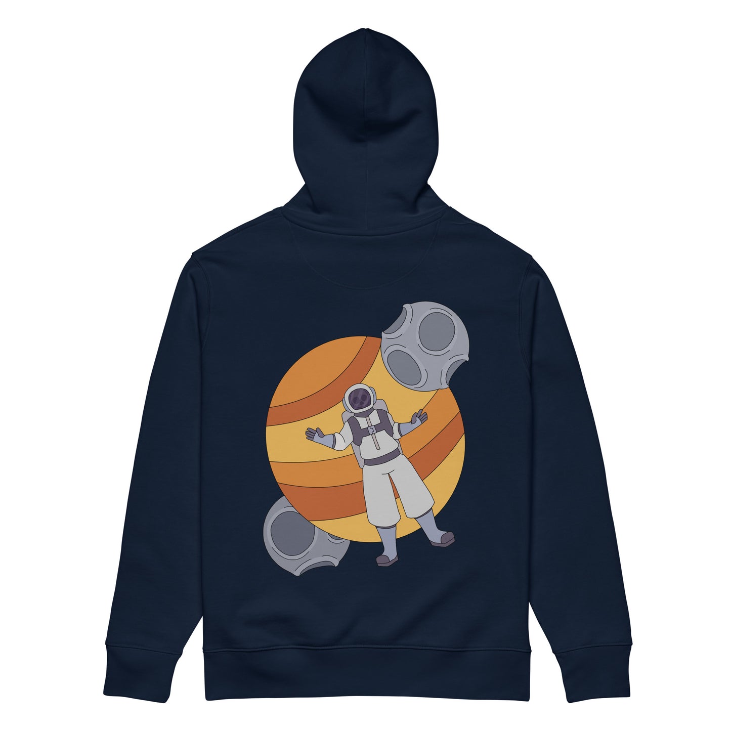 'Lost in space' unisex hoodie (front and back illustration)