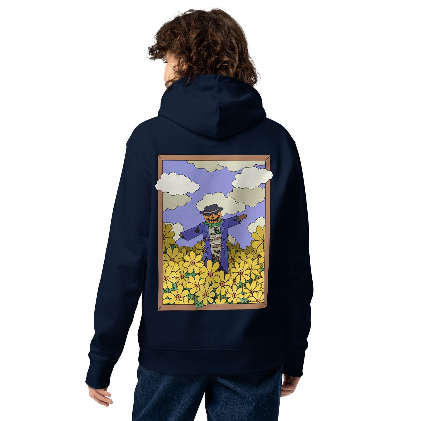 'The fields have eyes' unisex hoodie (front and back illustration)