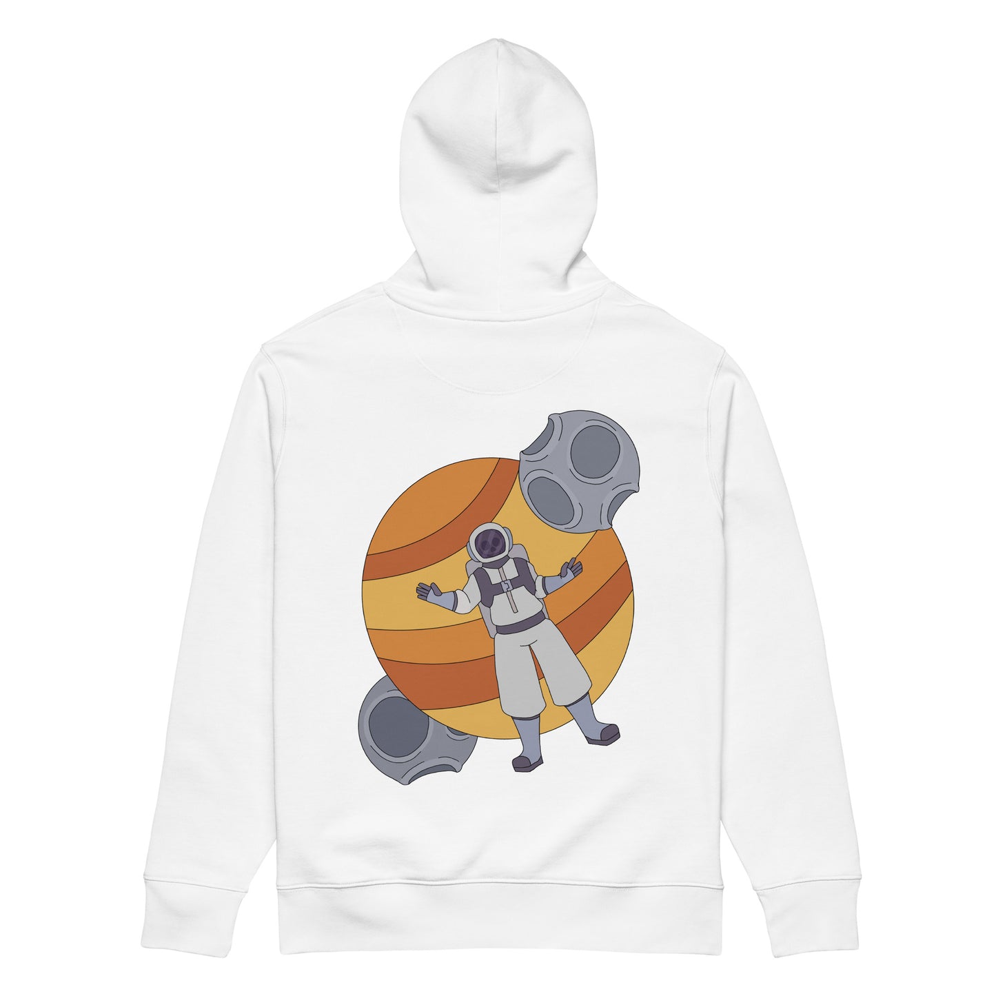 'Lost in space' unisex hoodie (front and back illustration)