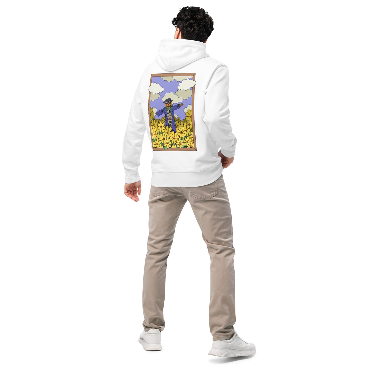 'The fields have eyes' unisex hoodie (front and back illustration)