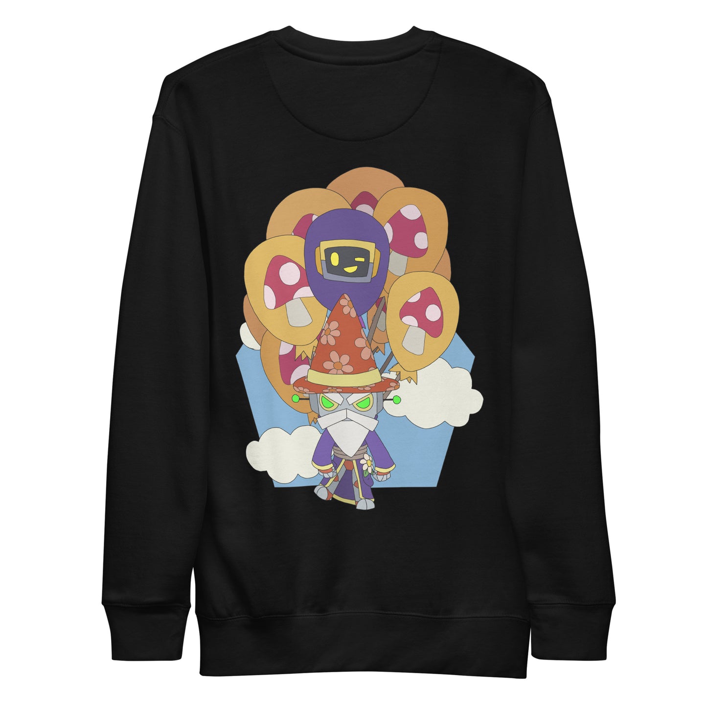 'Carried away' unisex sweatshirt (front and back illustration)