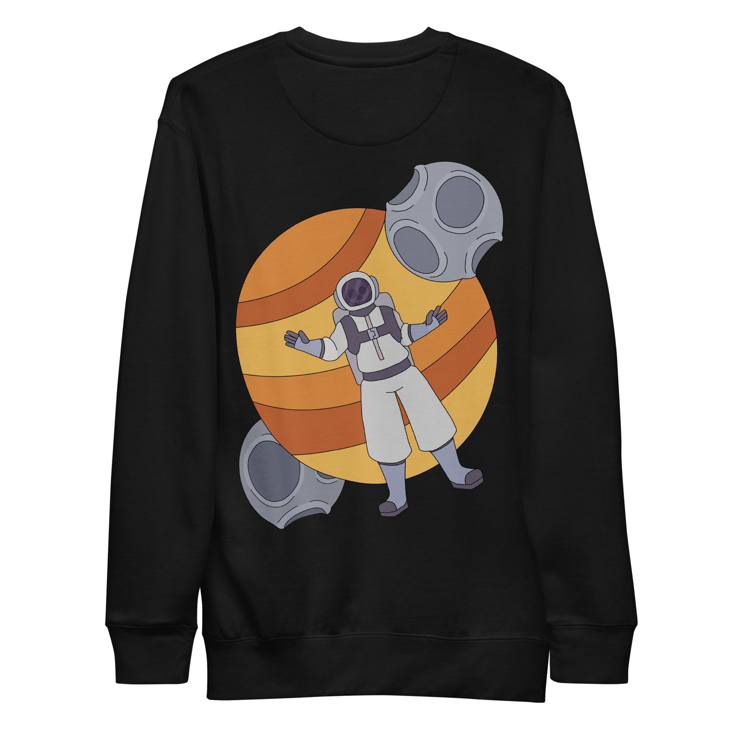 'Lost in space' unisex sweatshirt (front and back illustration)