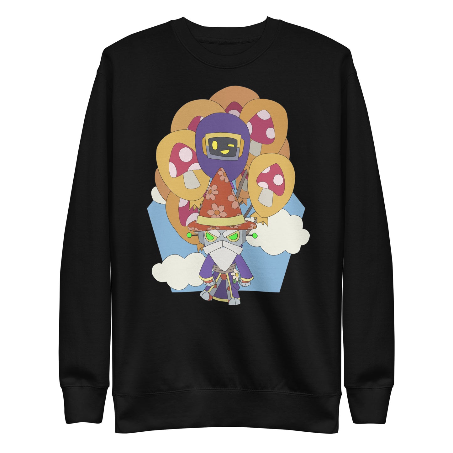 'Carried away' unisex sweatshirt (front illustration)