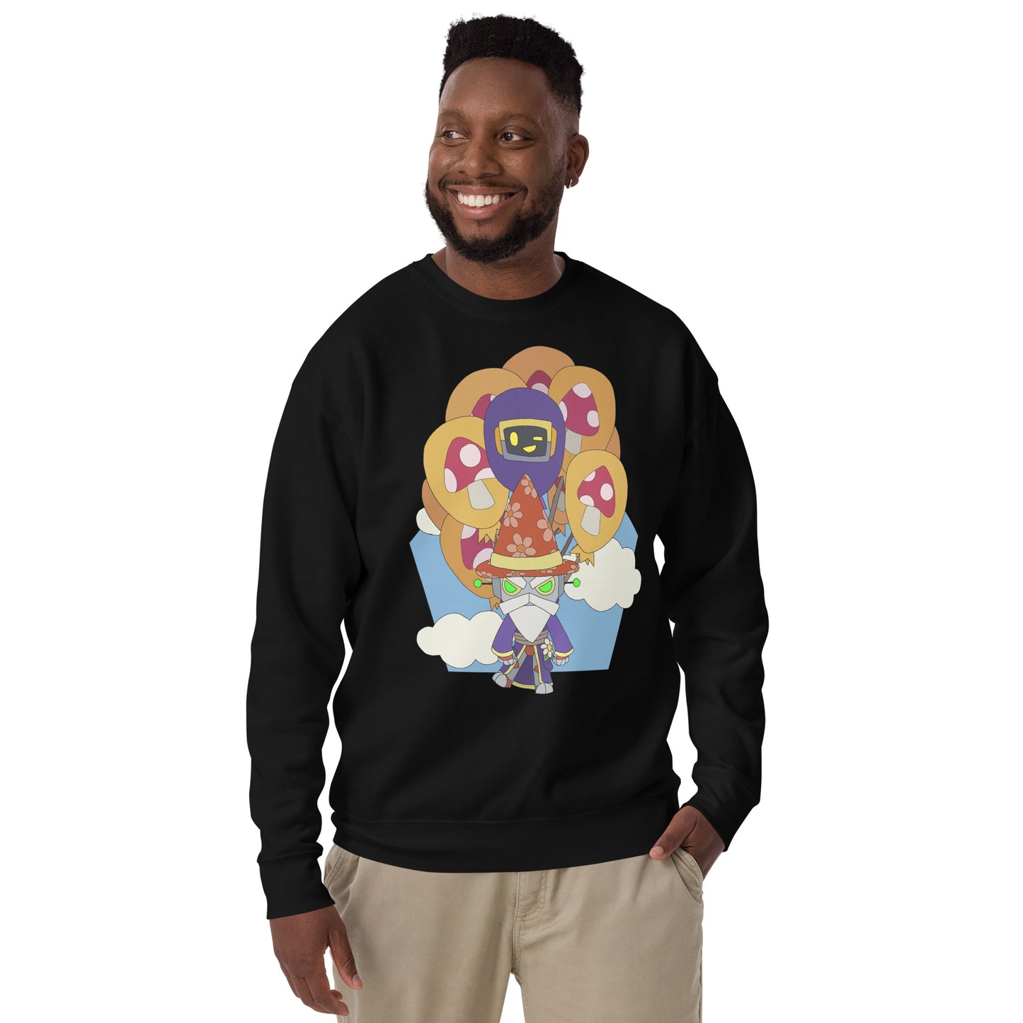 'Carried away' unisex sweatshirt (front illustration)