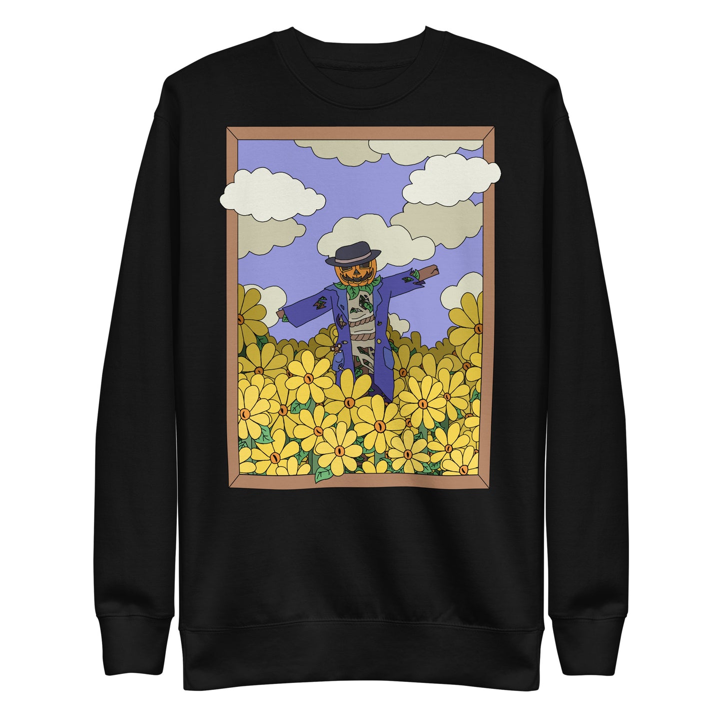 'The fields have eyes' unisex sweatshirt (front illustration)