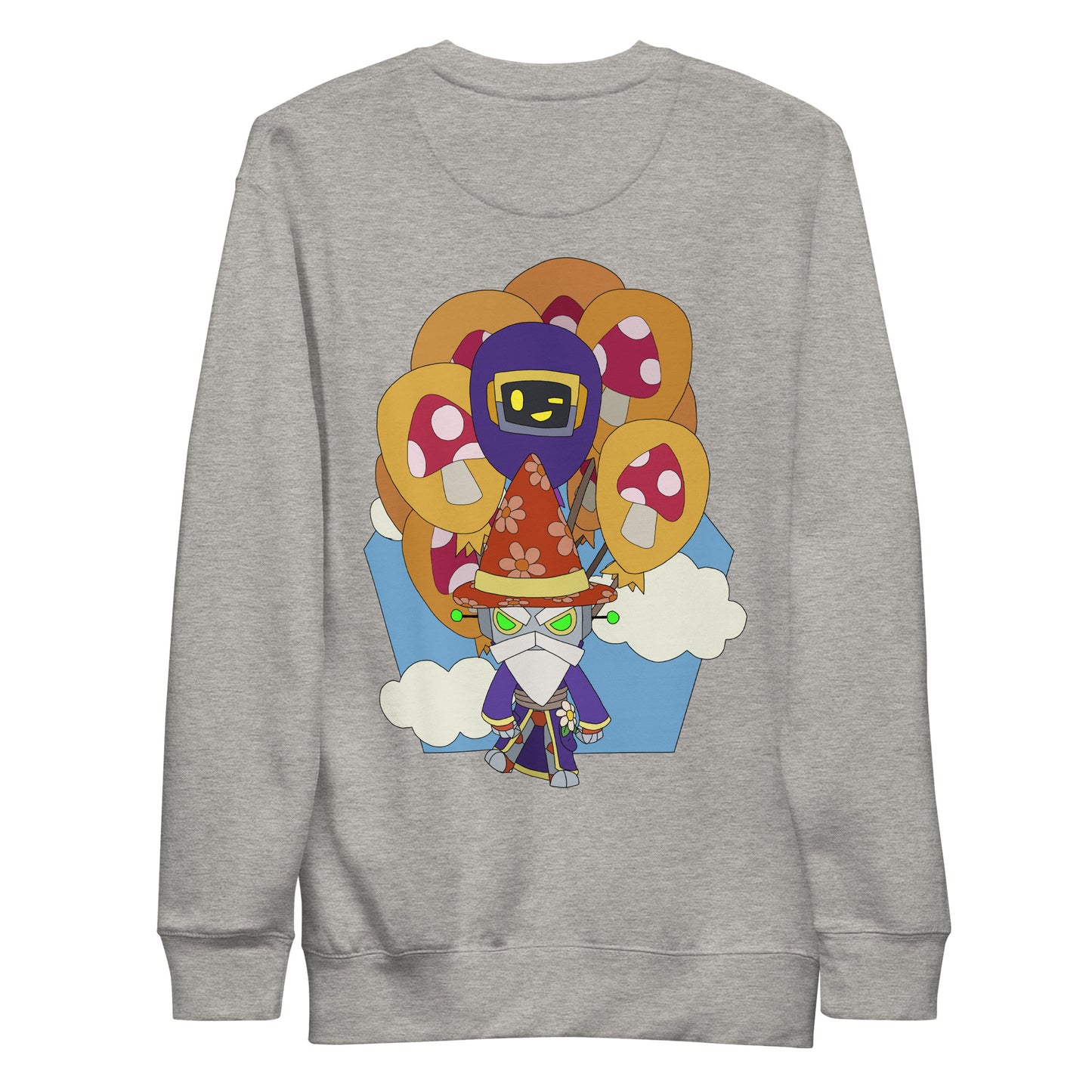 'Carried away' unisex sweatshirt (front and back illustration)