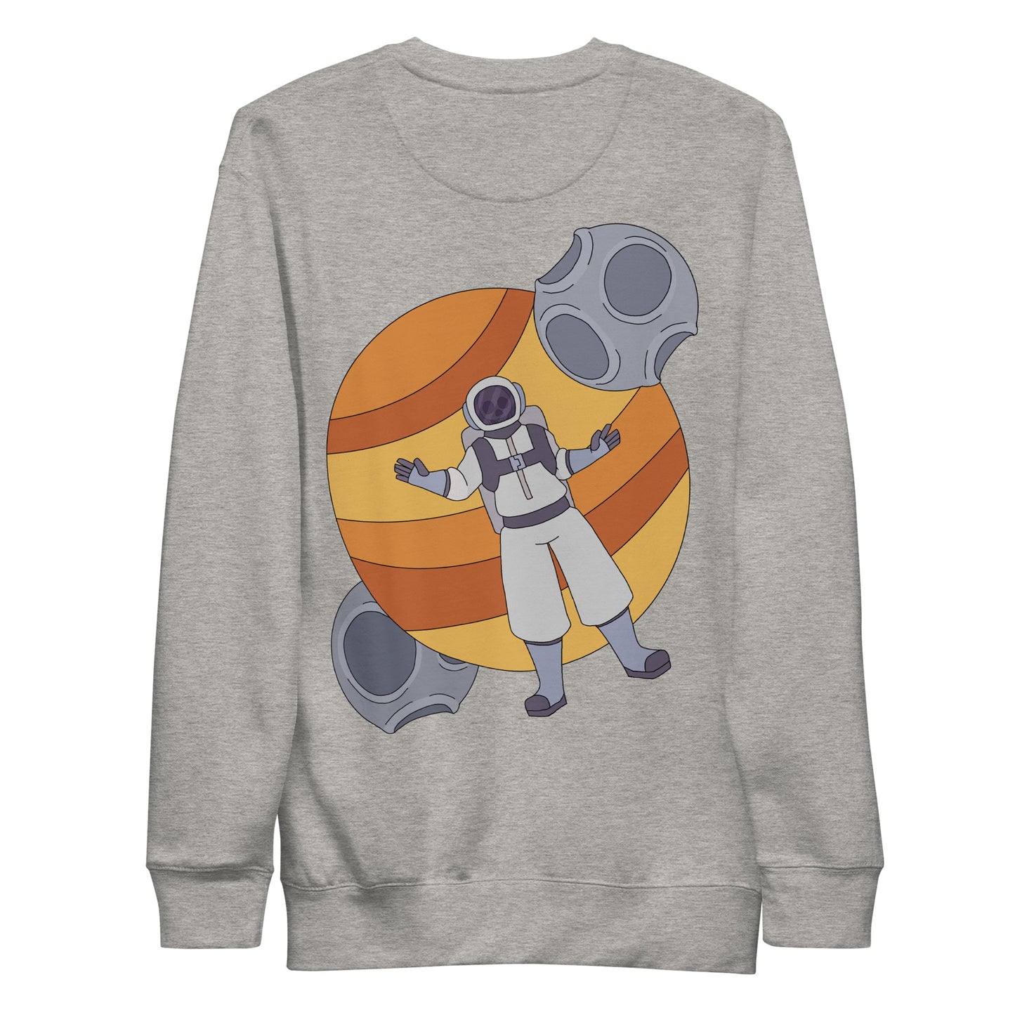 'Lost in space' unisex sweatshirt (front and back illustration)