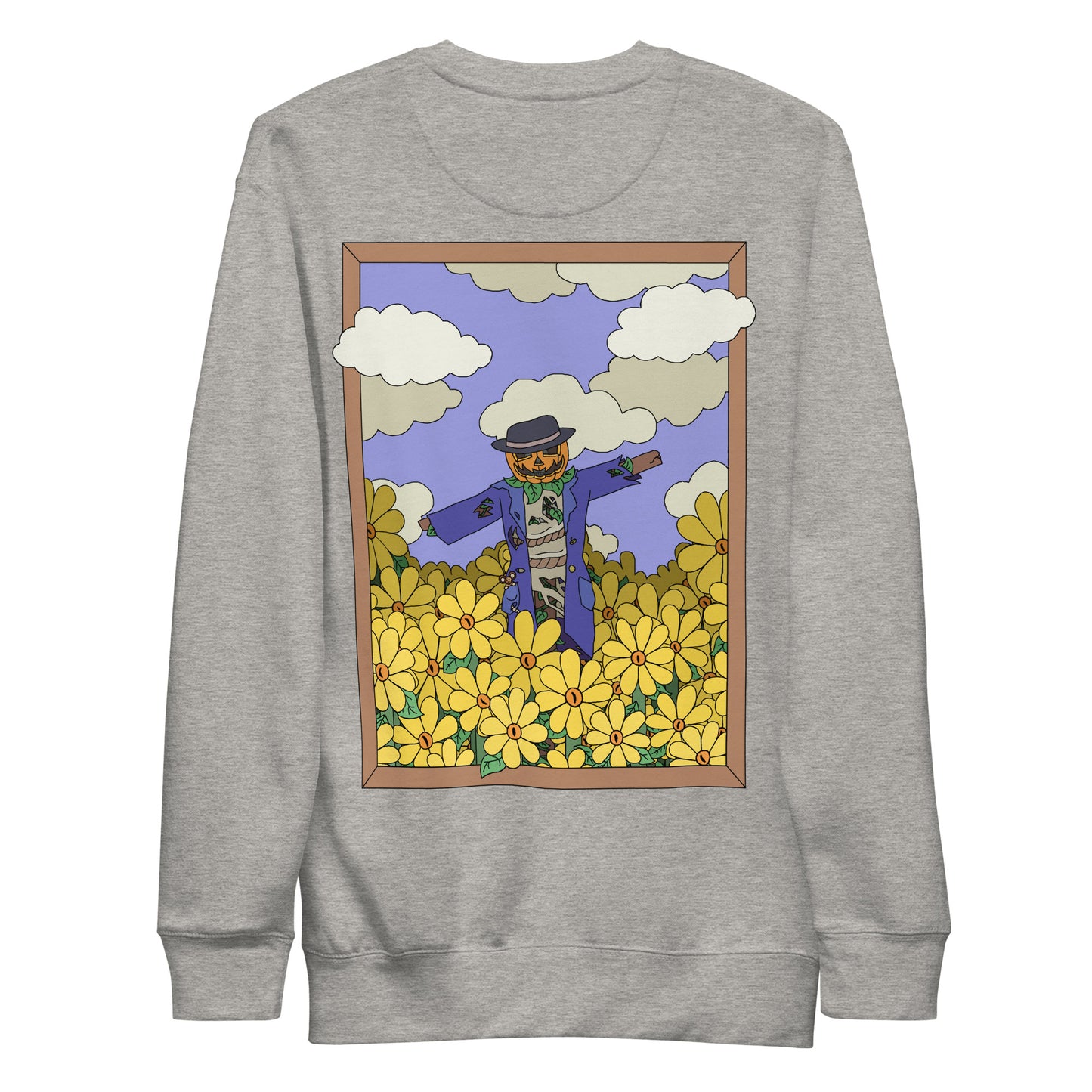 'The fields have eyes' unisex sweatshirt (front and back illustration)