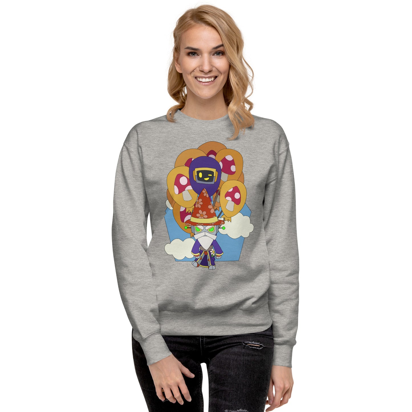 'Carried away' unisex sweatshirt (front illustration)