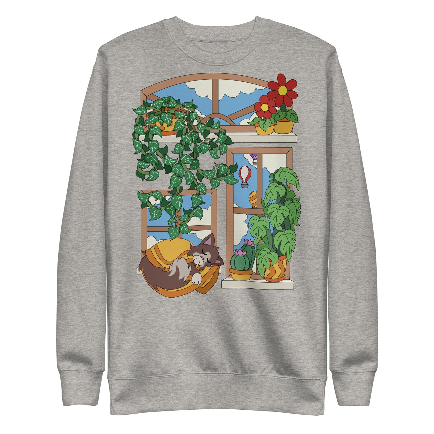 'Cat in the window' unisex  sweatshirt (front illustration)