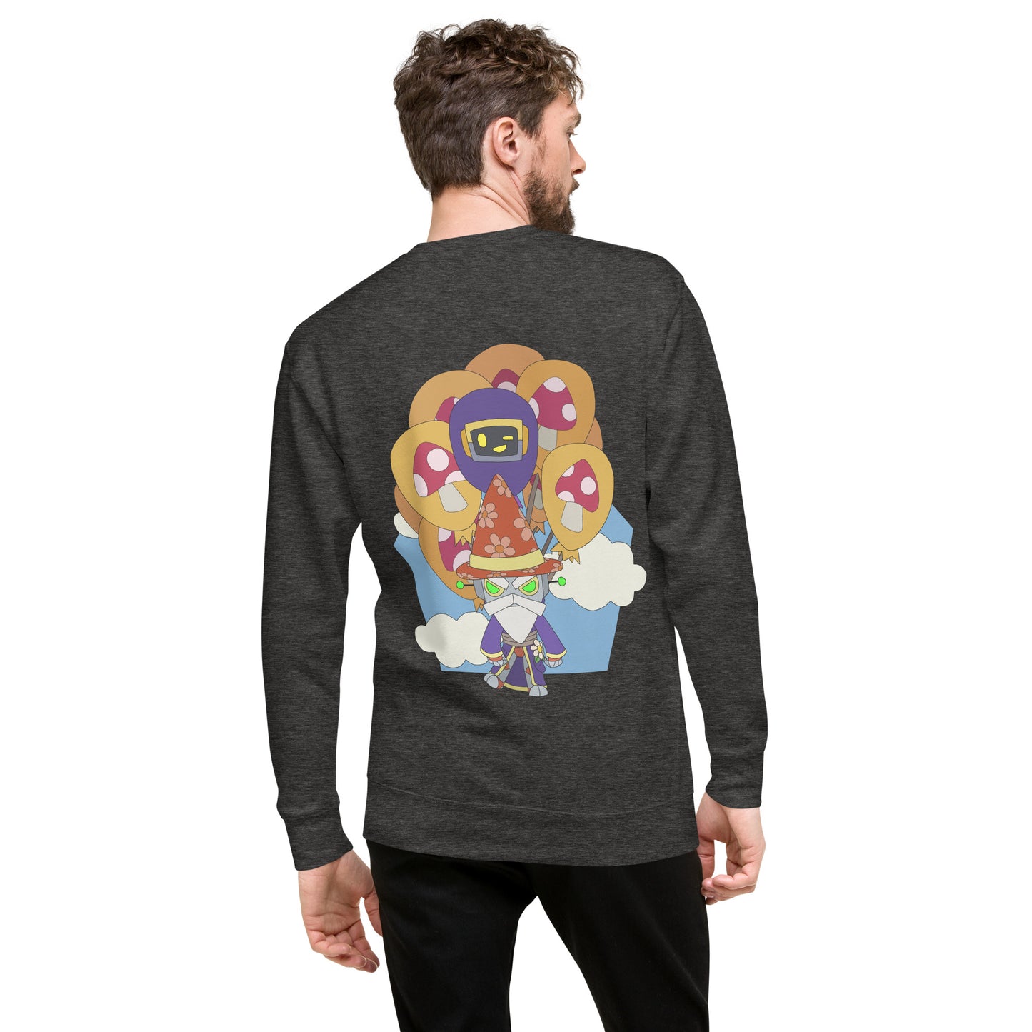 'Carried away' unisex sweatshirt (front and back illustration)