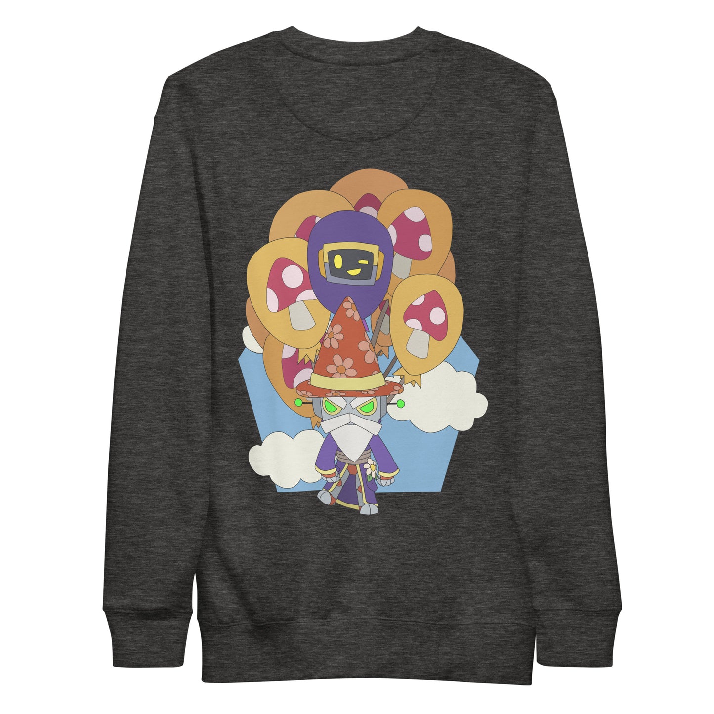 'Carried away' unisex sweatshirt (front and back illustration)