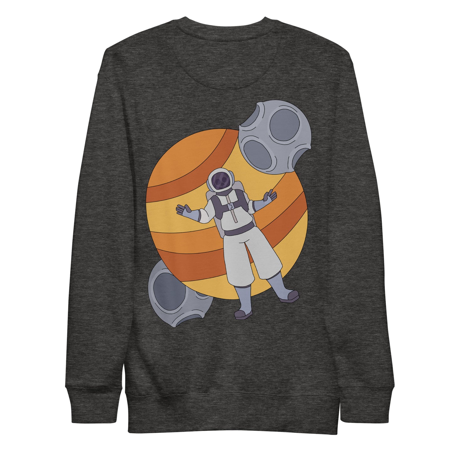 'Lost in space' unisex sweatshirt (front and back illustration)