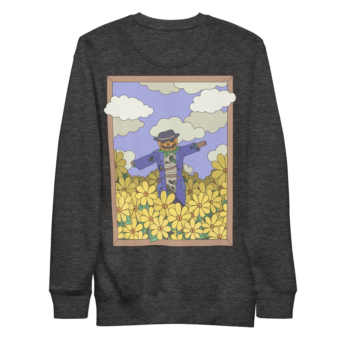 'The fields have eyes' unisex sweatshirt (front and back illustration)