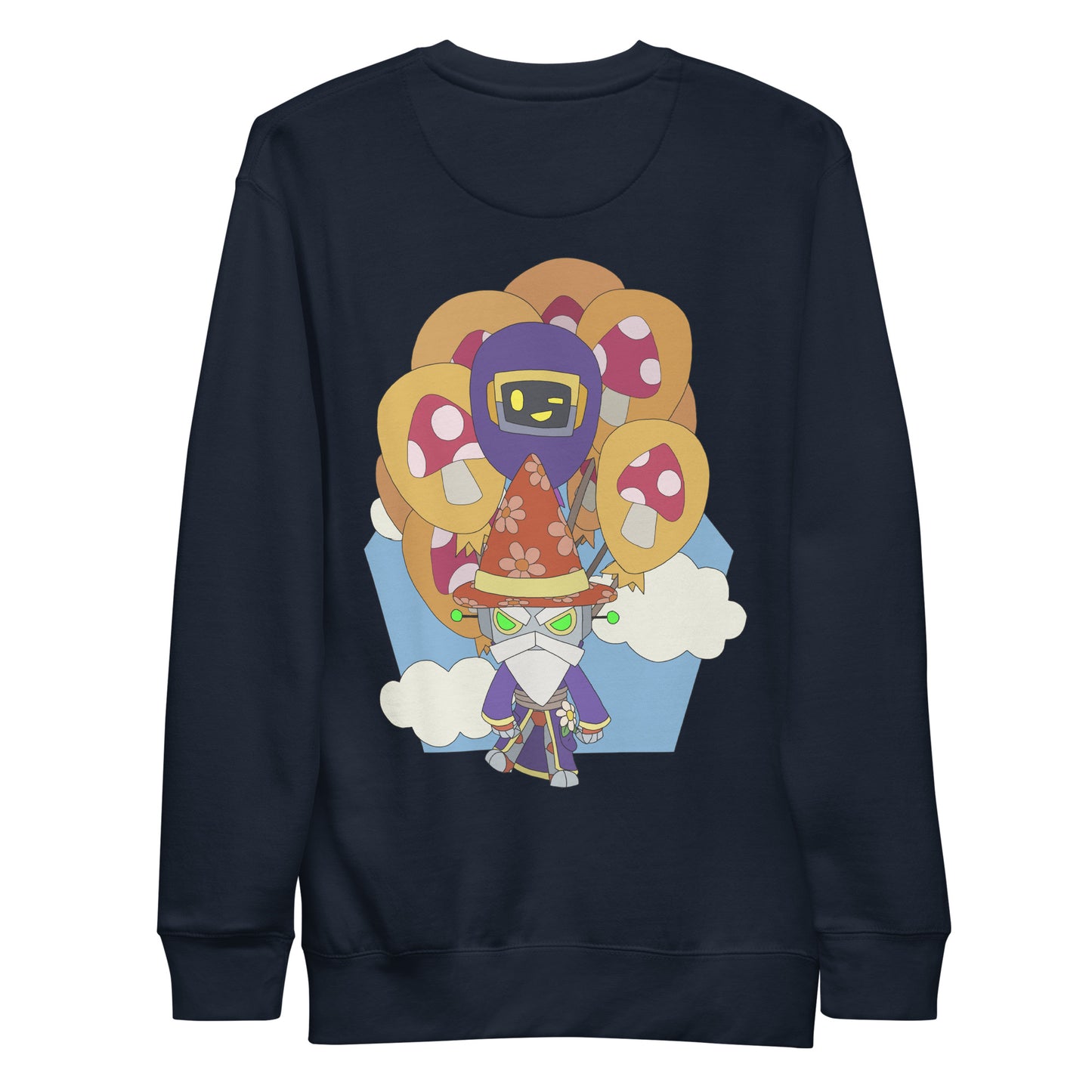 'Carried away' unisex sweatshirt (front and back illustration)