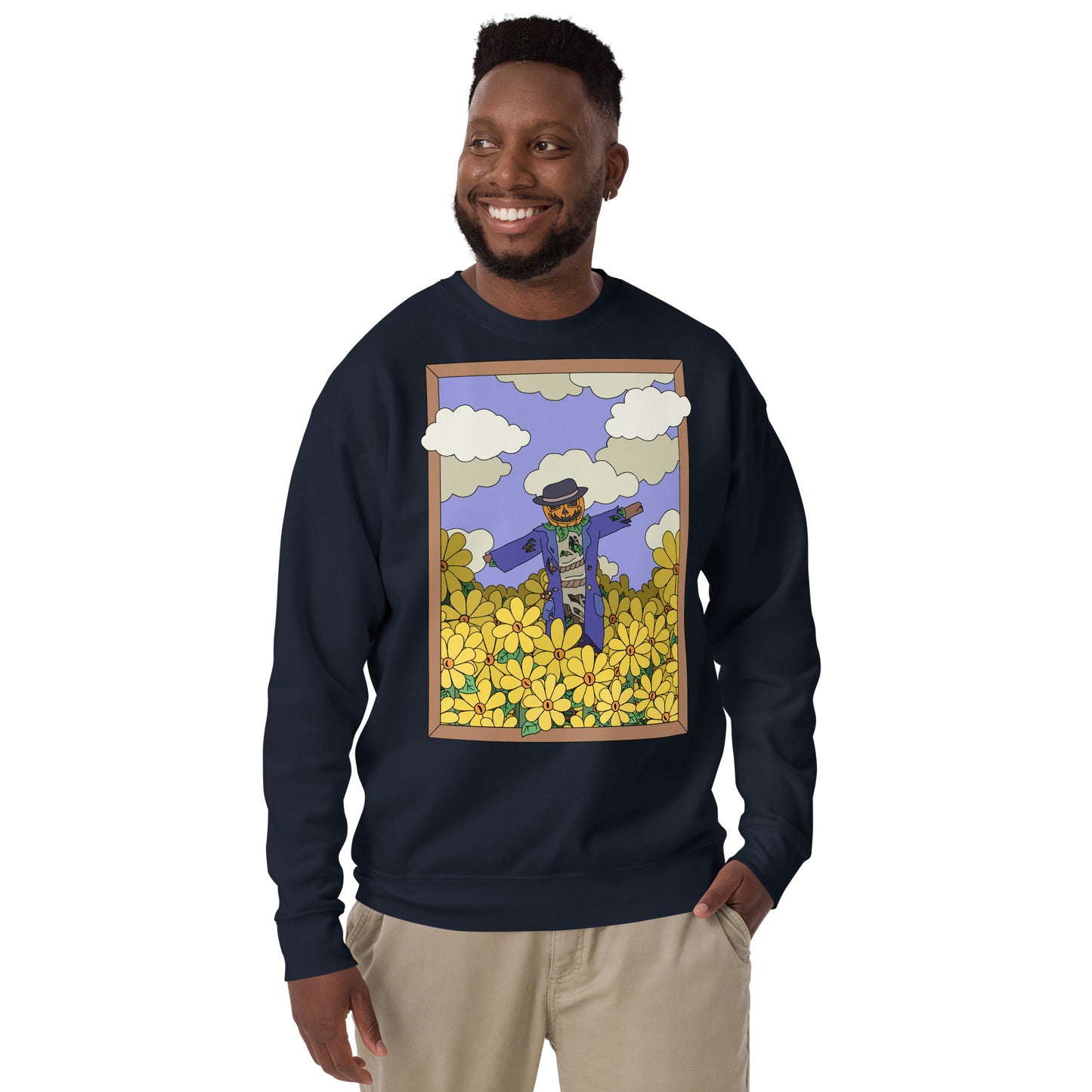 'The fields have eyes' unisex sweatshirt (front illustration)