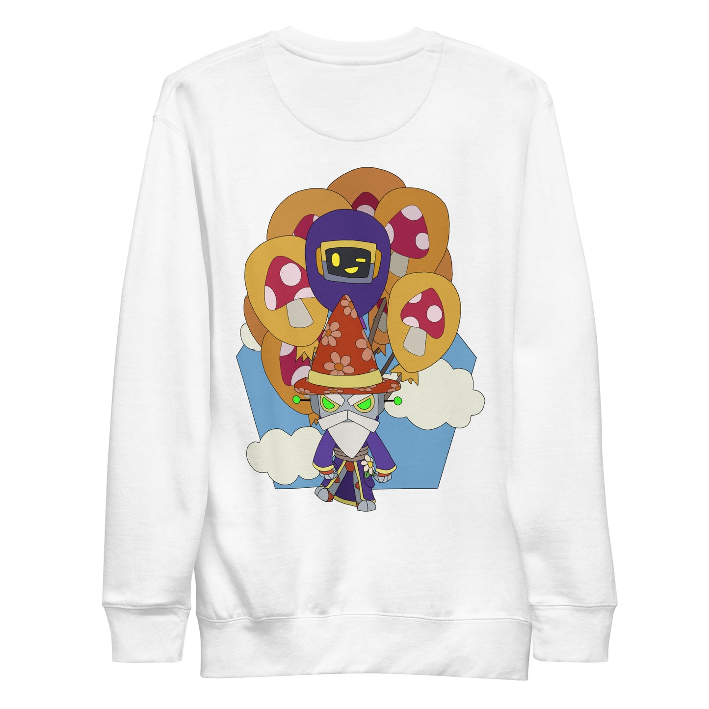 'Carried away' unisex sweatshirt (front and back illustration)