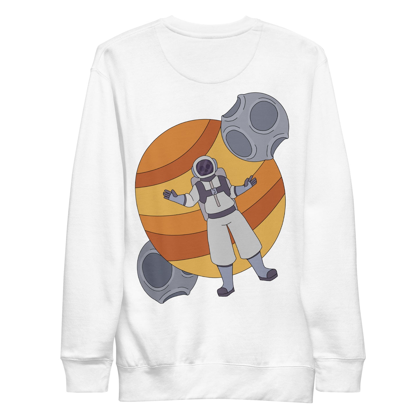 'Lost in space' unisex sweatshirt (front and back illustration)