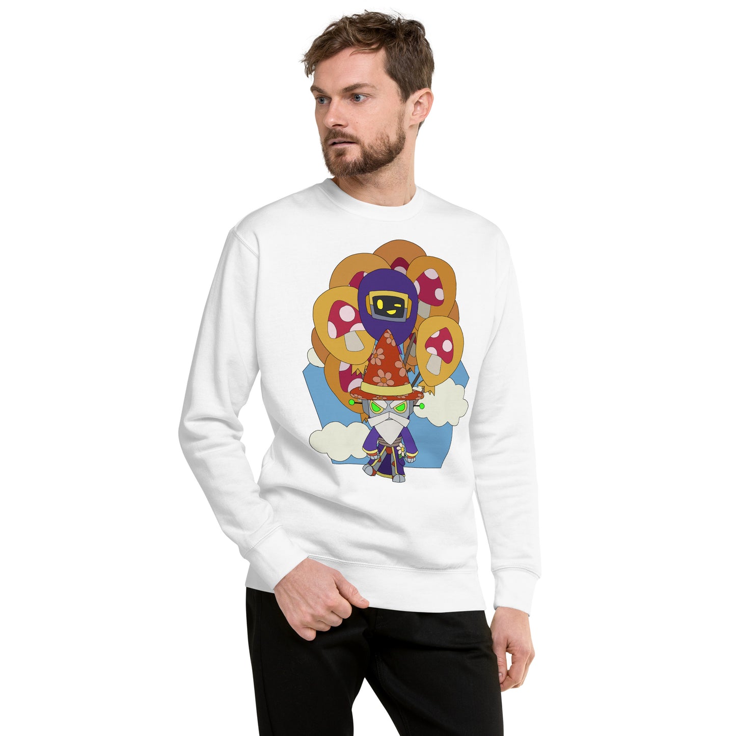 'Carried away' unisex sweatshirt (front illustration)