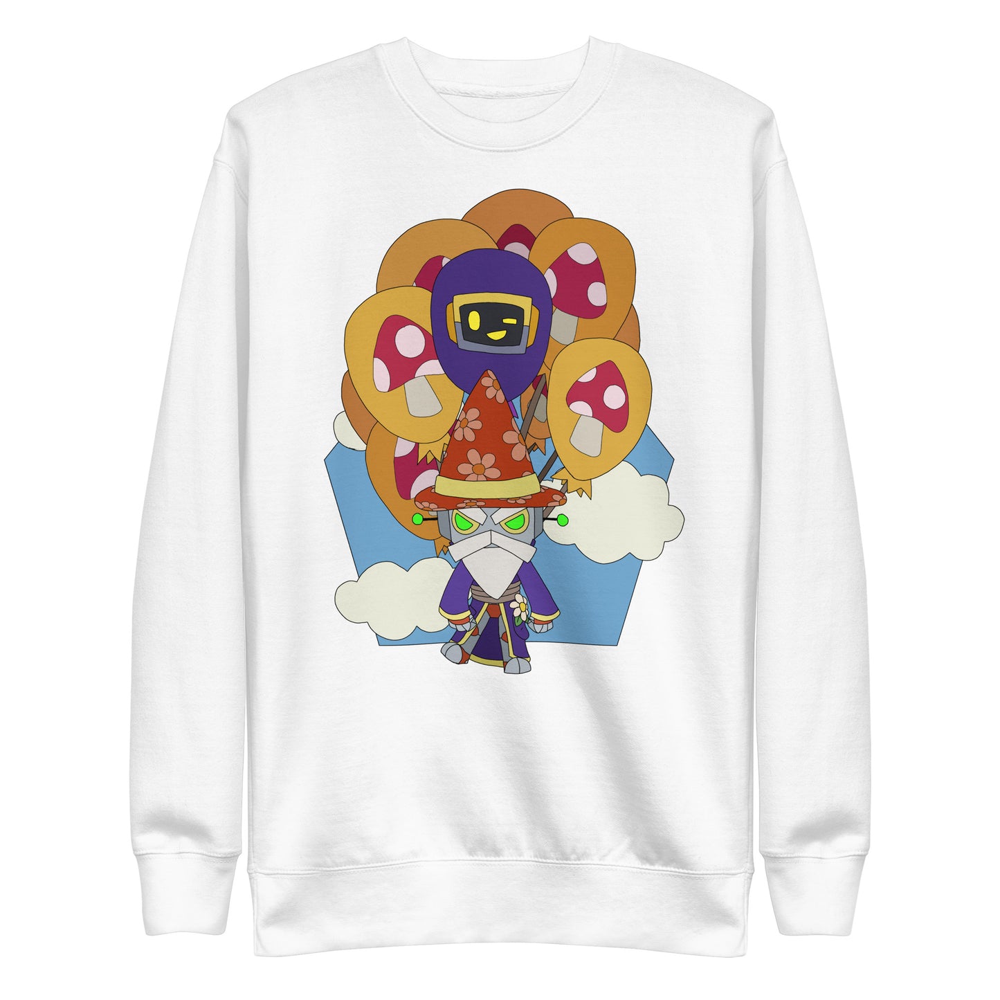 'Carried away' unisex sweatshirt (front illustration)