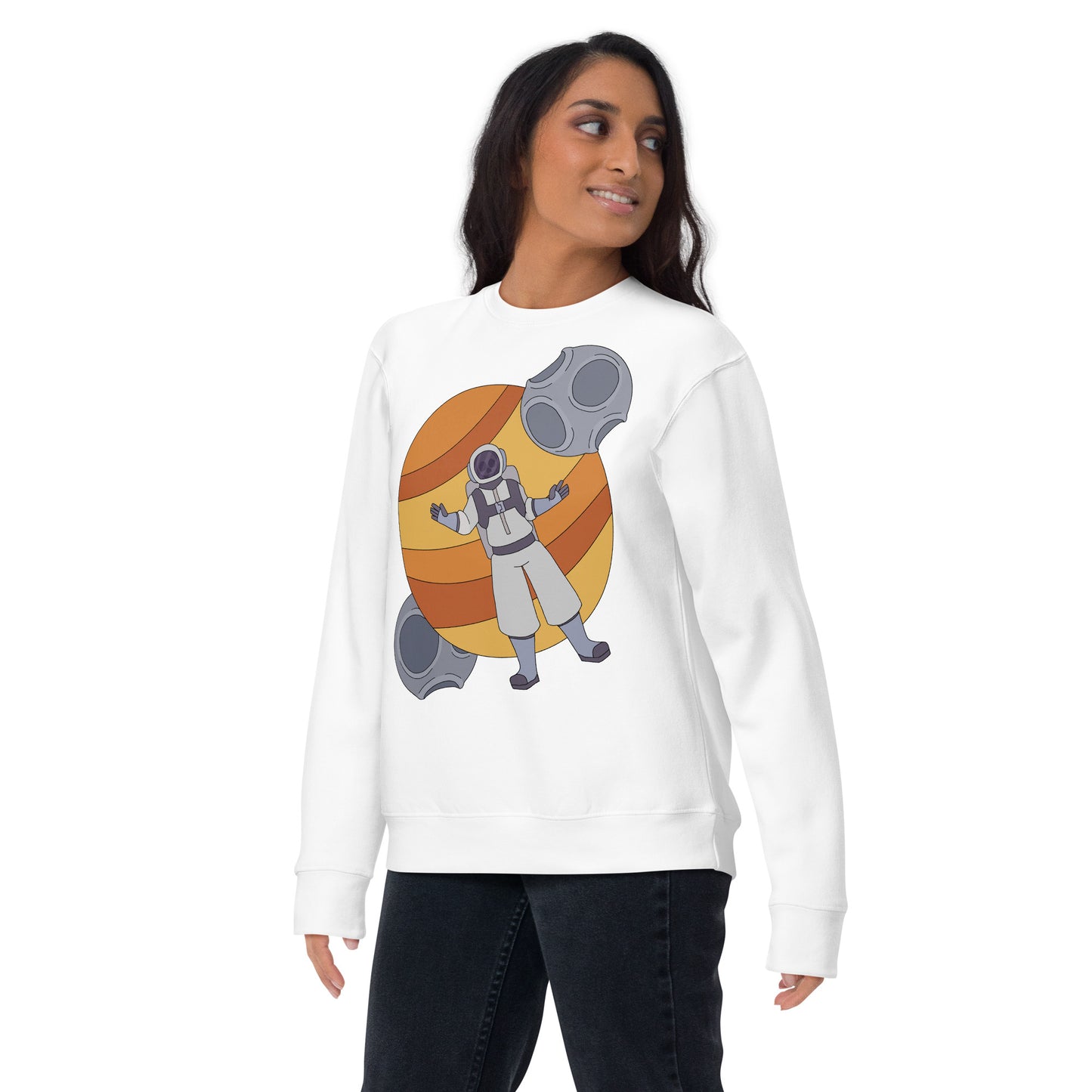 'Lost in space' unisex sweatshirt (front illustration)