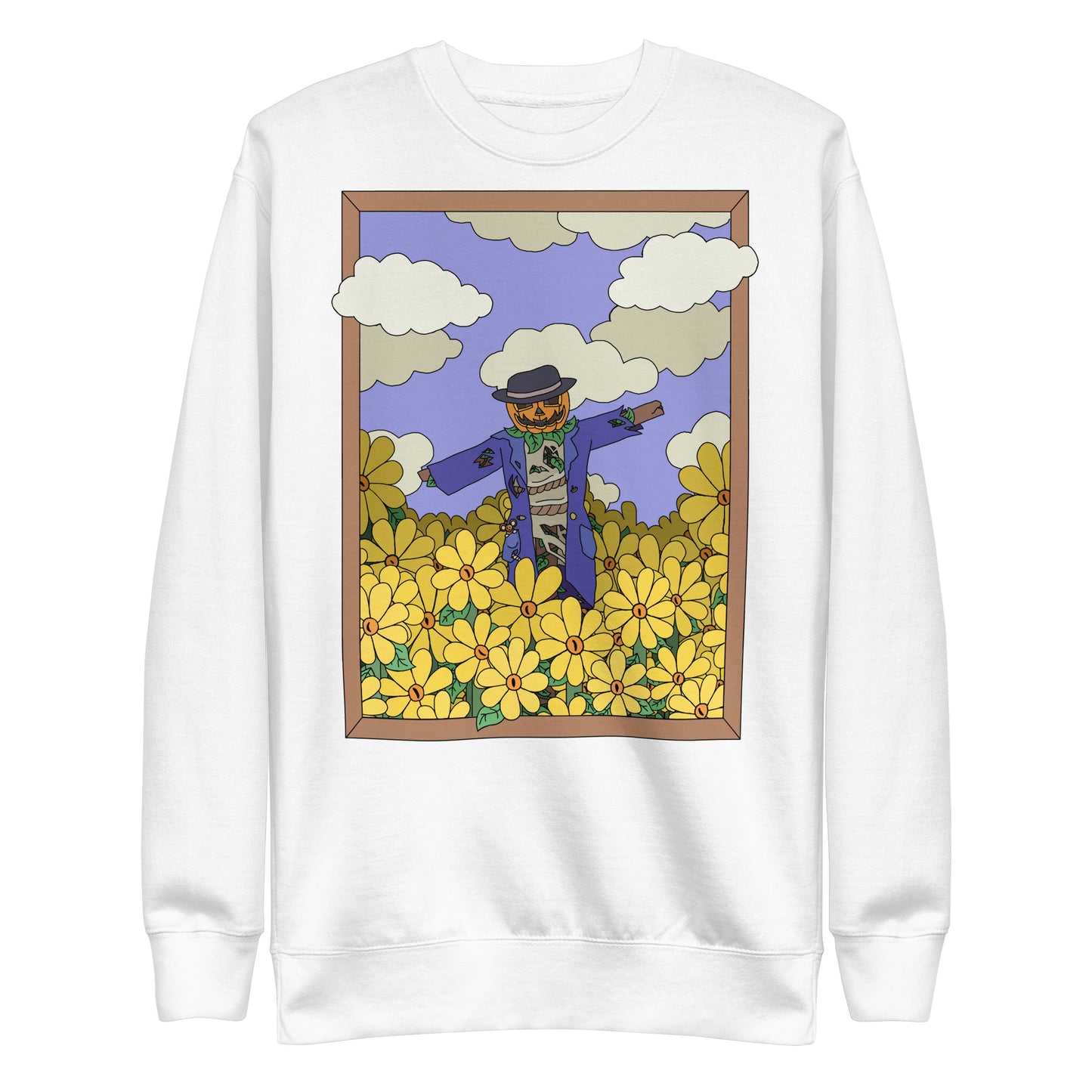 'The fields have eyes' unisex sweatshirt (front illustration)